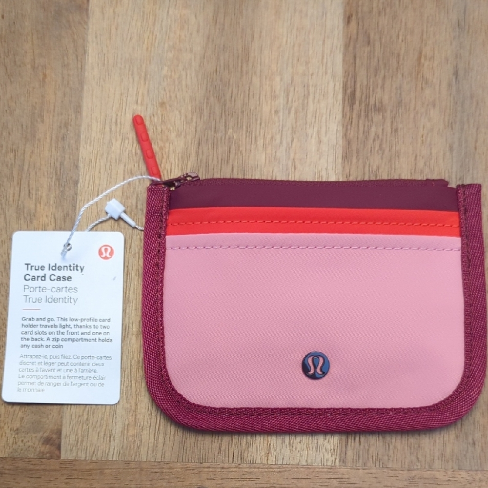Lululemon Athletica Pink and Red Card Holder
